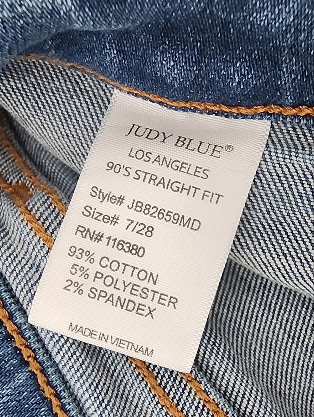 Judy Blue 90's Straight Fit High Rise Cargo Jeans - Size 7/28 - Picture 12 of 13
